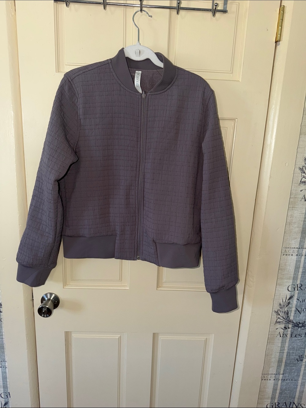 lululemon athletica Quilted Bomber Jacket - Mauve Gray